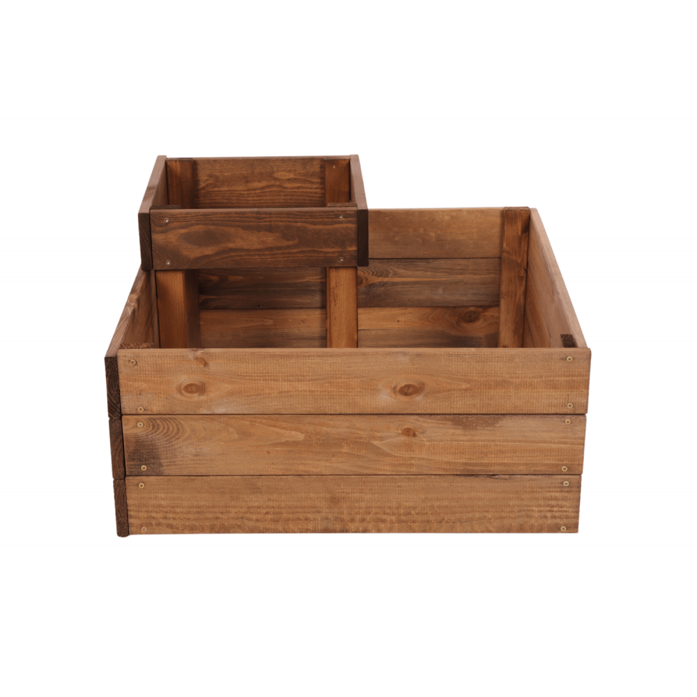 Narożna donica kaskadowa na warzywa drewniana zielnik 36x60x60 GRATISY EKO