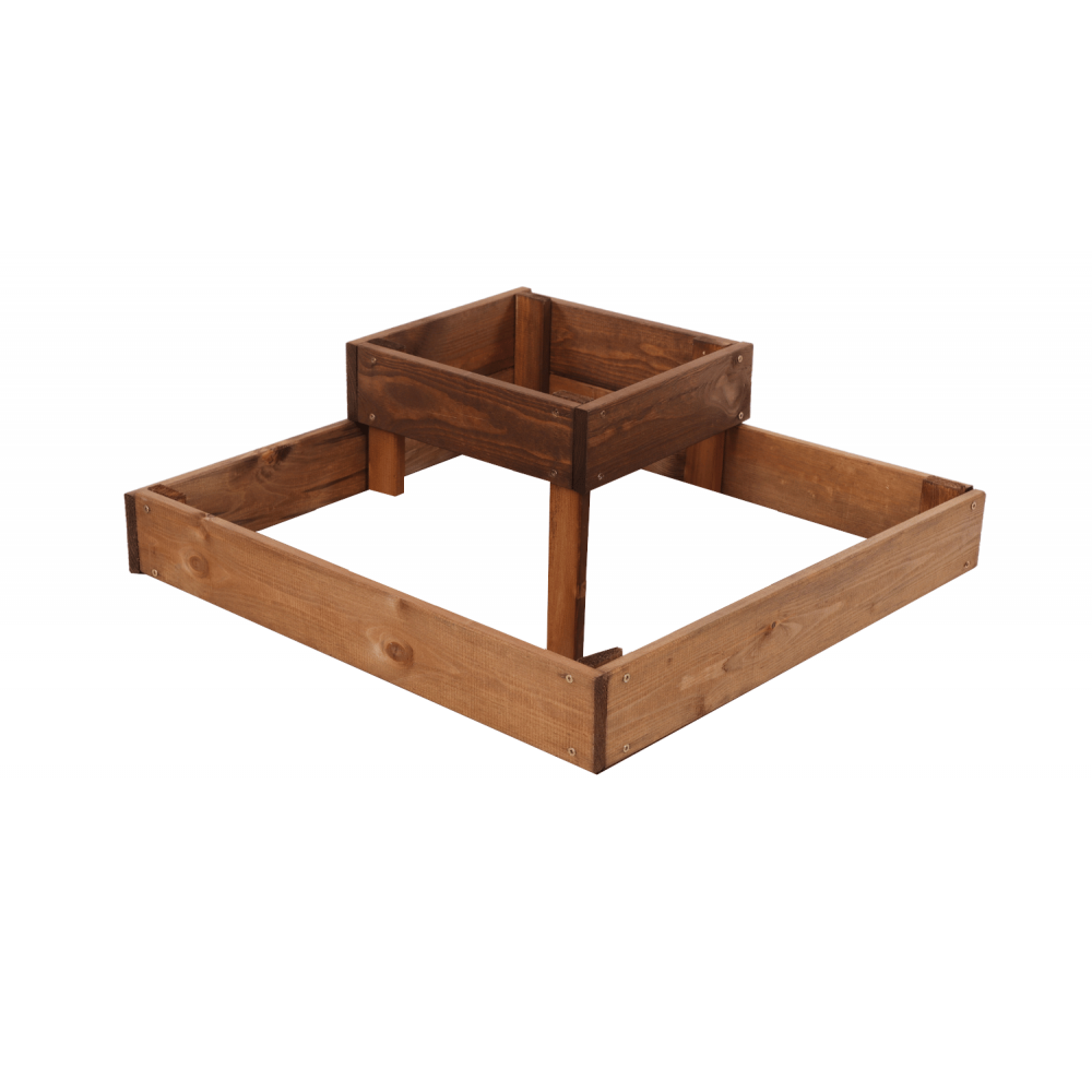 Drewniana skrzynia narożna na warzywa piętrowa inspekt 18x60x60 GRATISY EKO