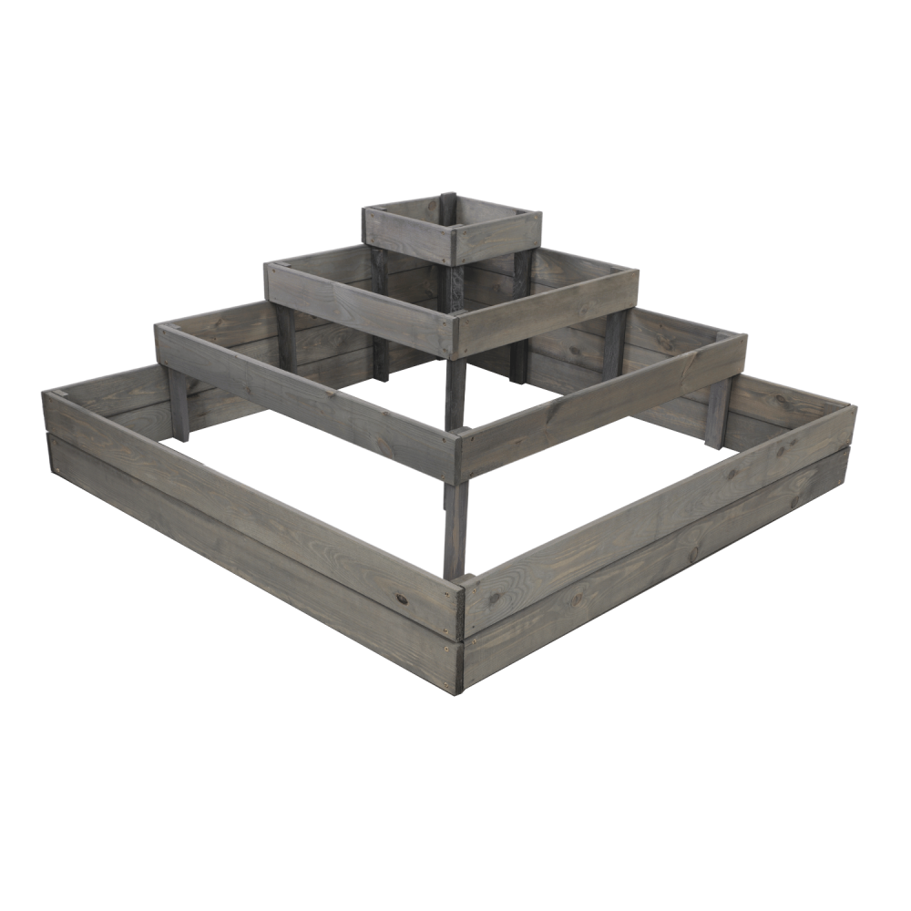 Donica piętrowa drewniana na warzywa warzywniak inspekt  45x120x120 GRATISY