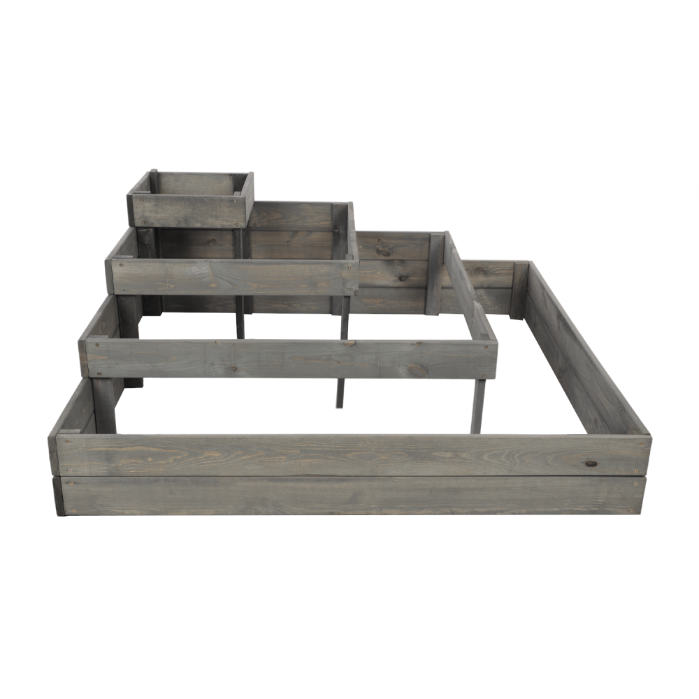 Donica piętrowa drewniana na warzywa warzywniak inspekt  45x120x120 GRATISY