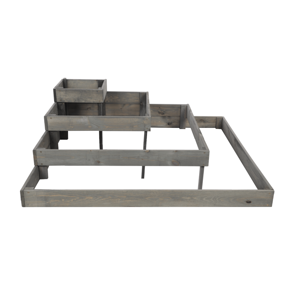 Grządka narożna drewniana piętrowa warzywniak donica 36x120x120 GRATISY EKO