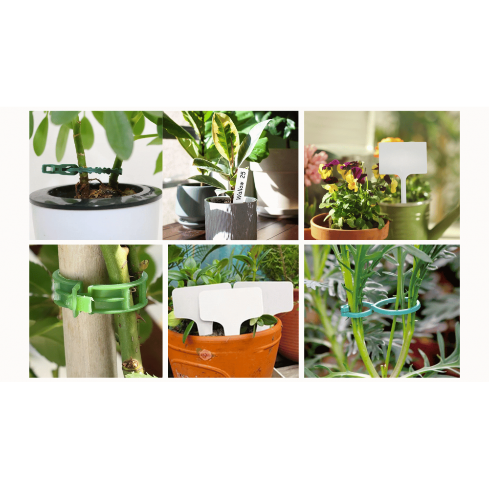Zestaw ogrodnika agrowłóknina etykiety do roślin tabliczki zapinki 28el
