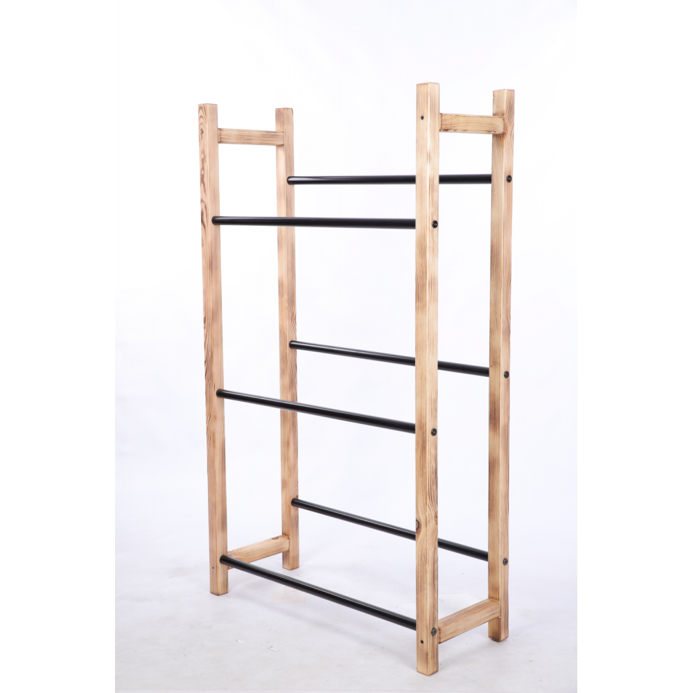 Regał na skrzynki na napoje piwo stojak 3 półki opalany METALOWE DRĄŻKI EKO