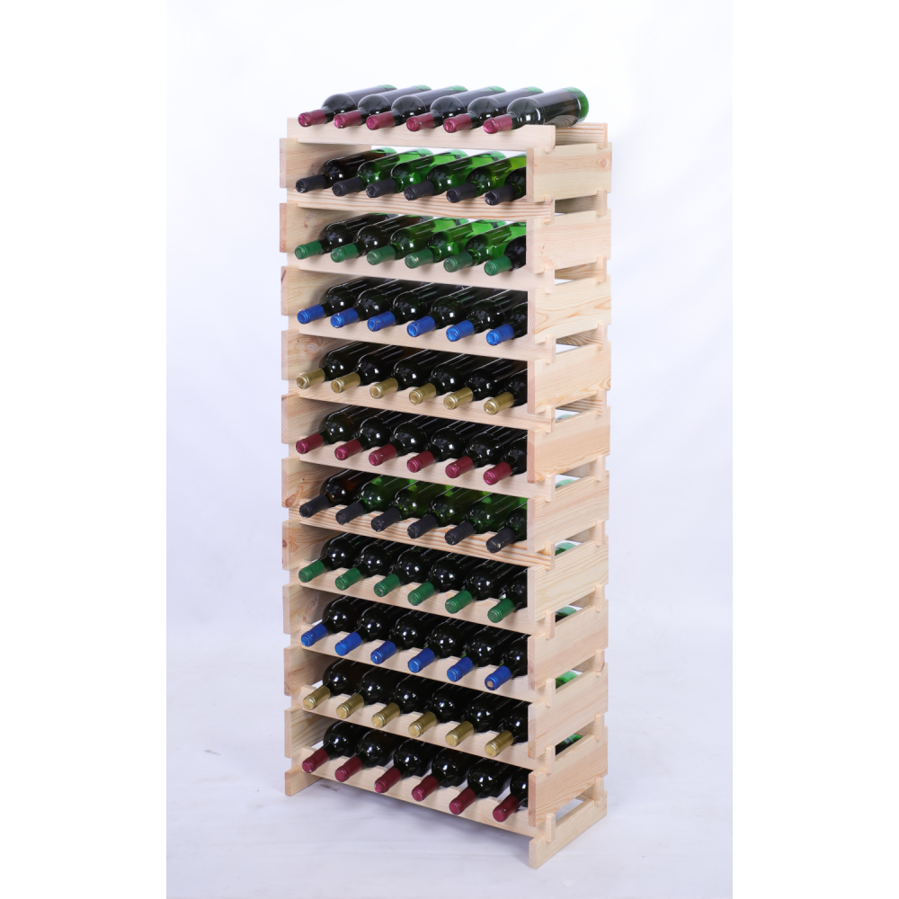 Stojak na butelki regał modułowy na wino 11x6 but DUŻY MONTAŻ BEZ NARZĘDZI