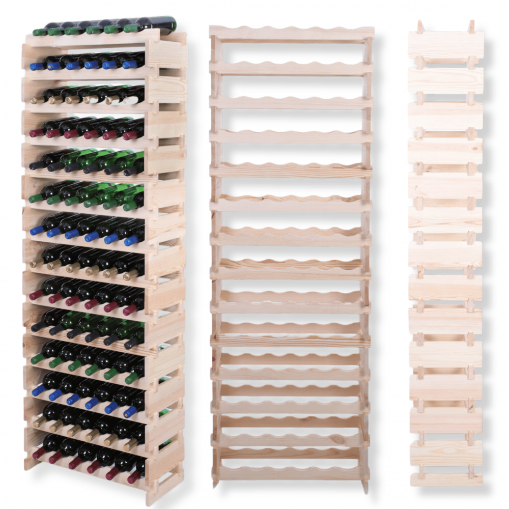 Stojak na butelki regał modułowy na wino 14x6 but POLSKI EKO BEZ NARZĘDZI