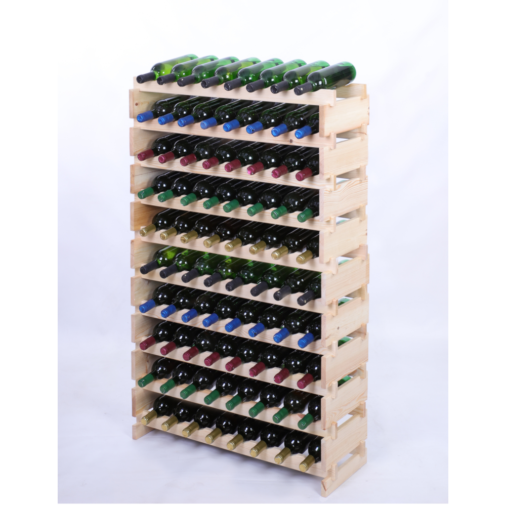 Stojak na wino regał modułowy na butelki 10x8 but DUŻY MONTAŻ BEZ NARZĘDZI