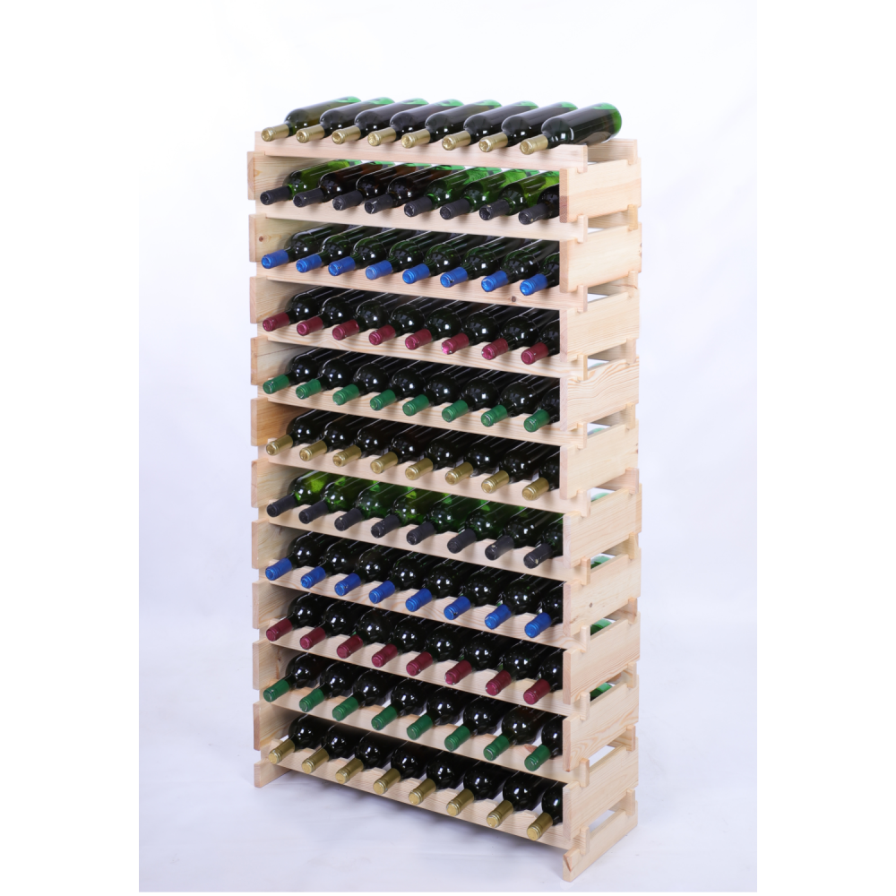 Stojak na wino regał modułowy na butelki 11x8 but DUŻY MONTAŻ BEZ NARZĘDZI