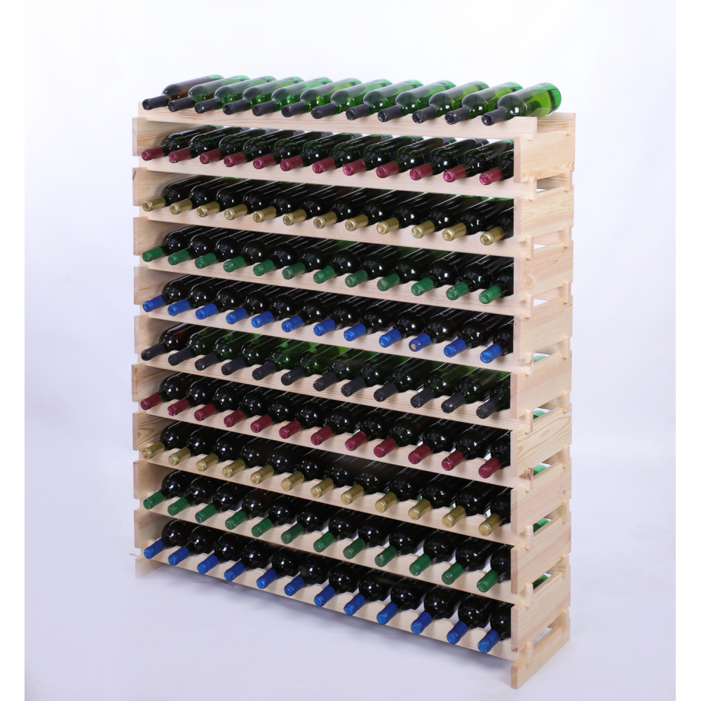 Stojak na wino regał modułowy na butelki 10x12 but DUŻY MONTAŻ BEZ NARZĘDZI