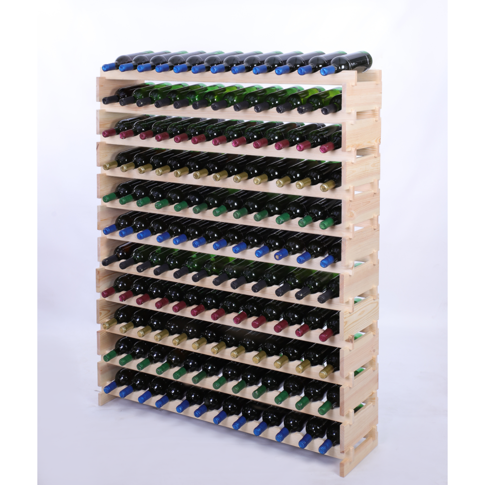 Stojak na wino regał modułowy na butelki 11x12 but DUŻY MONTAŻ BEZ NARZĘDZI