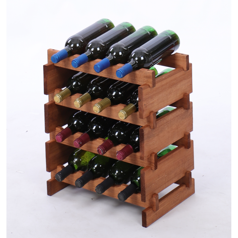 Stojak na wino regał modułowy na butelki 4x4 but WĄSKI ECO BEZ NARZĘDZI