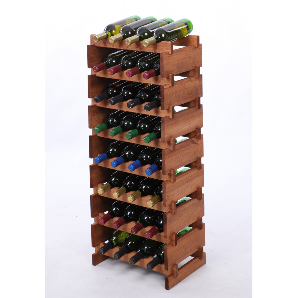 Stojak na wino regał modułowy na butelki 8x4 but WĄSKI ECO BEZ NARZĘDZI