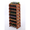 Stojak na wino regał modułowy na butelki 8x4 but WĄSKI ECO BEZ NARZĘDZI