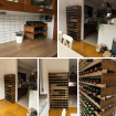 Stojak na wino regał modułowy na butelki 8x4 but WĄSKI ECO BEZ NARZĘDZI