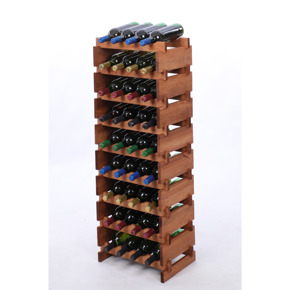 Stojak na wino regał modułowy na butelki 9x4 but WĄSKI ECO BEZ NARZĘDZI