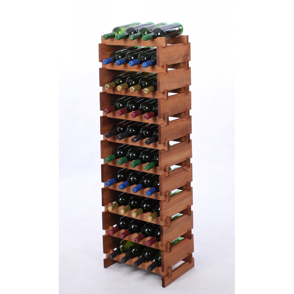 Stojak na wino regał modułowy na butelki 10x4 but DUŻY MONTAŻ BEZ NARZĘDZI