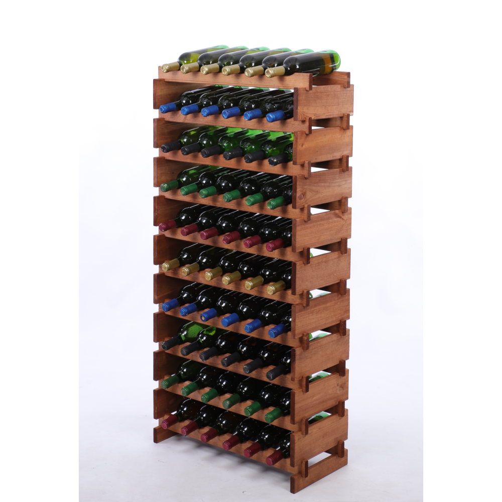 Stojak na butelki regał modułowy na wino 10x6 but DUŻY MONTAŻ BEZ NARZĘDZI