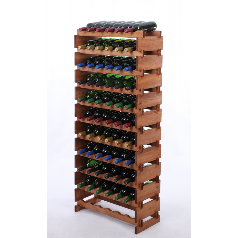 Stojak na butelki regał modułowy na wino 11x6 but DUŻY MONTAŻ BEZ NARZĘDZI