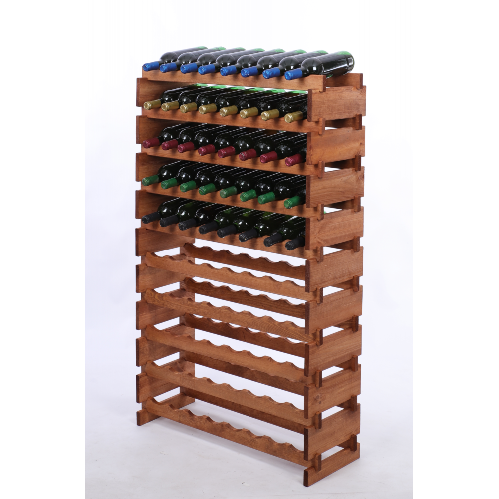 Stojak na wino regał modułowy na butelki 10x8 but DUŻY MONTAŻ BEZ NARZĘDZI