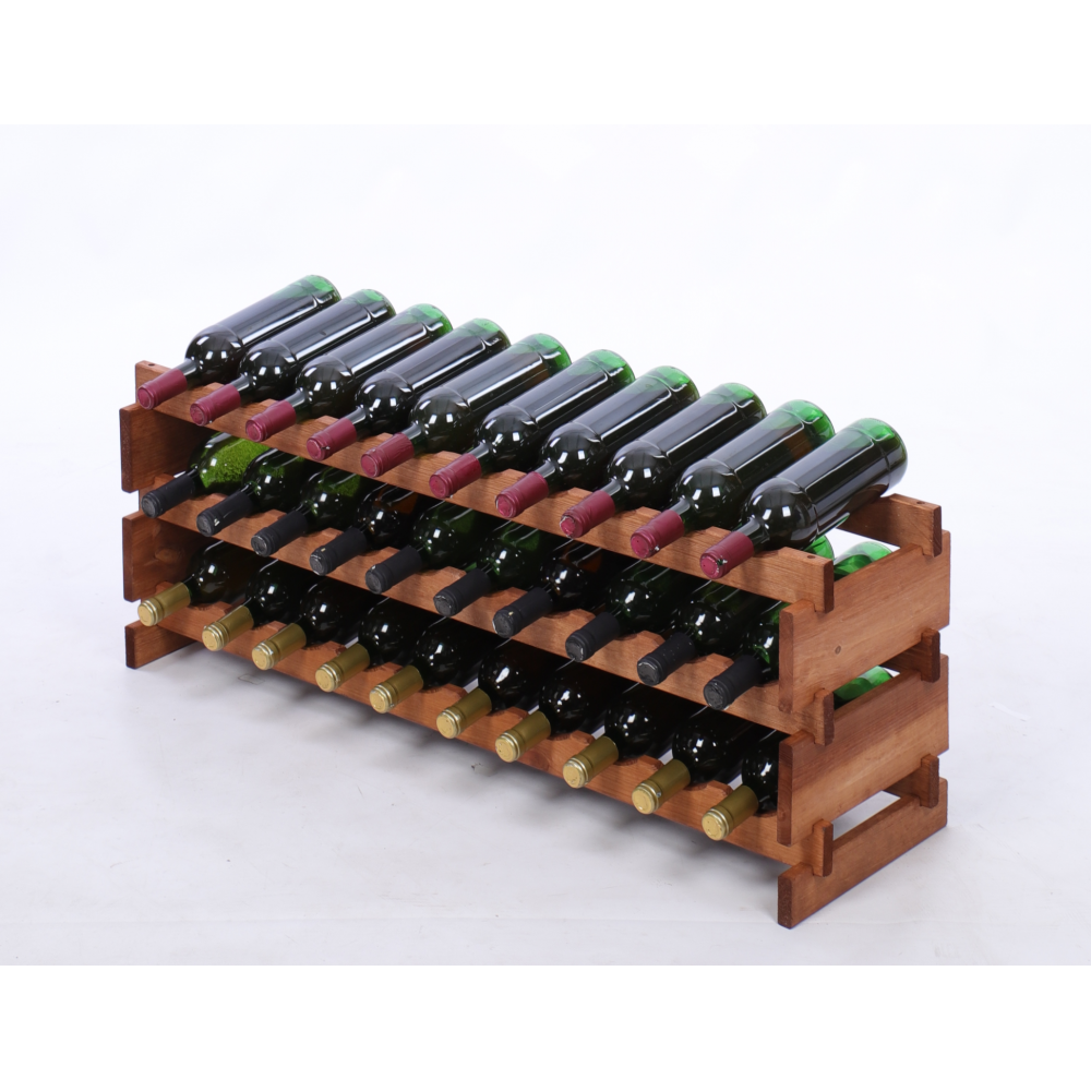 Stojak na wino regał modułowy na butelki 3x10 but POJEMNY BEZ NARZĘDZI