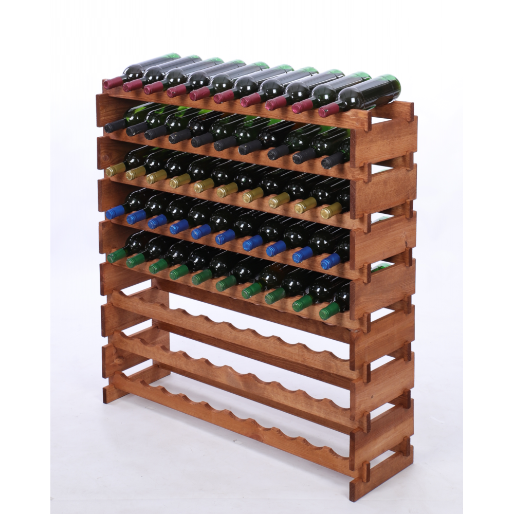 Stojak na wino regał modułowy na butelki 8x10 but POJEMNY BEZ NARZĘDZI
