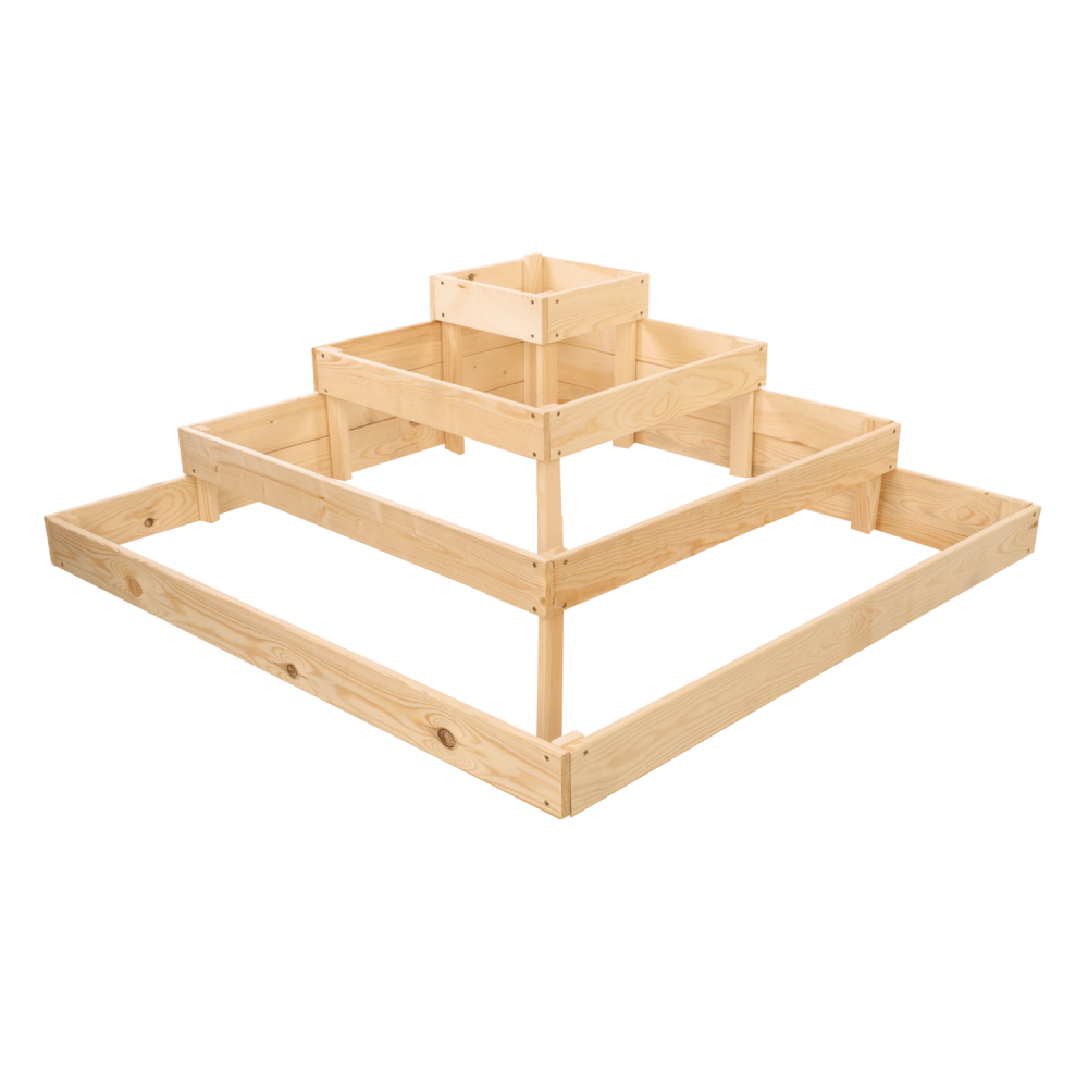 Skrzynia drewniana na warzywniak narożna zielnik 36x120x120 GRATISY EKO