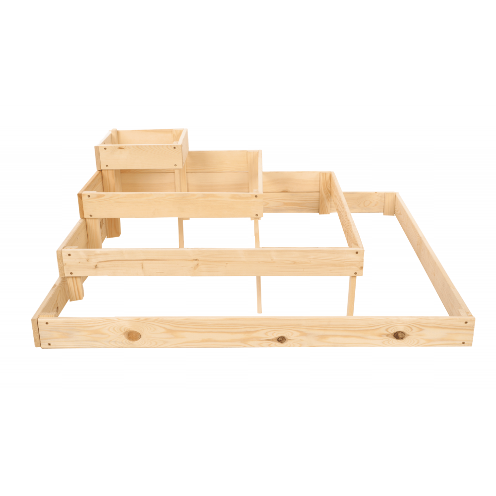 Skrzynia drewniana na warzywniak narożna zielnik 36x120x120 GRATISY EKO