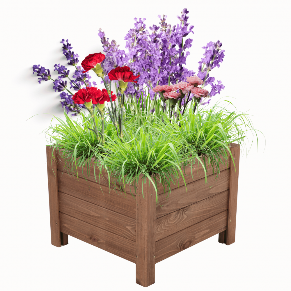 Drewniana donica ogrodowa doniczka skrzynka na kwiaty 31x40x40 na nogach