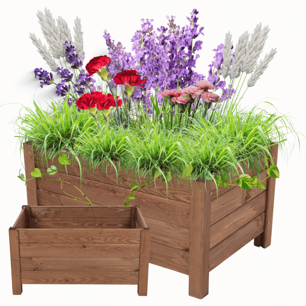 Drewniana donica ogrodowa doniczka skrzynka na kwiaty 31x60x40 EKO
