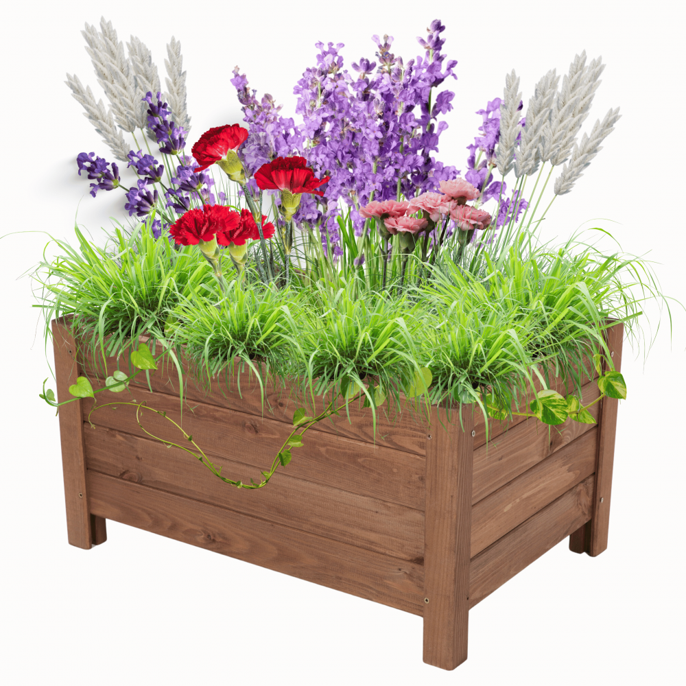 Drewniana donica ogrodowa doniczka skrzynka na kwiaty 31x60x40 EKO