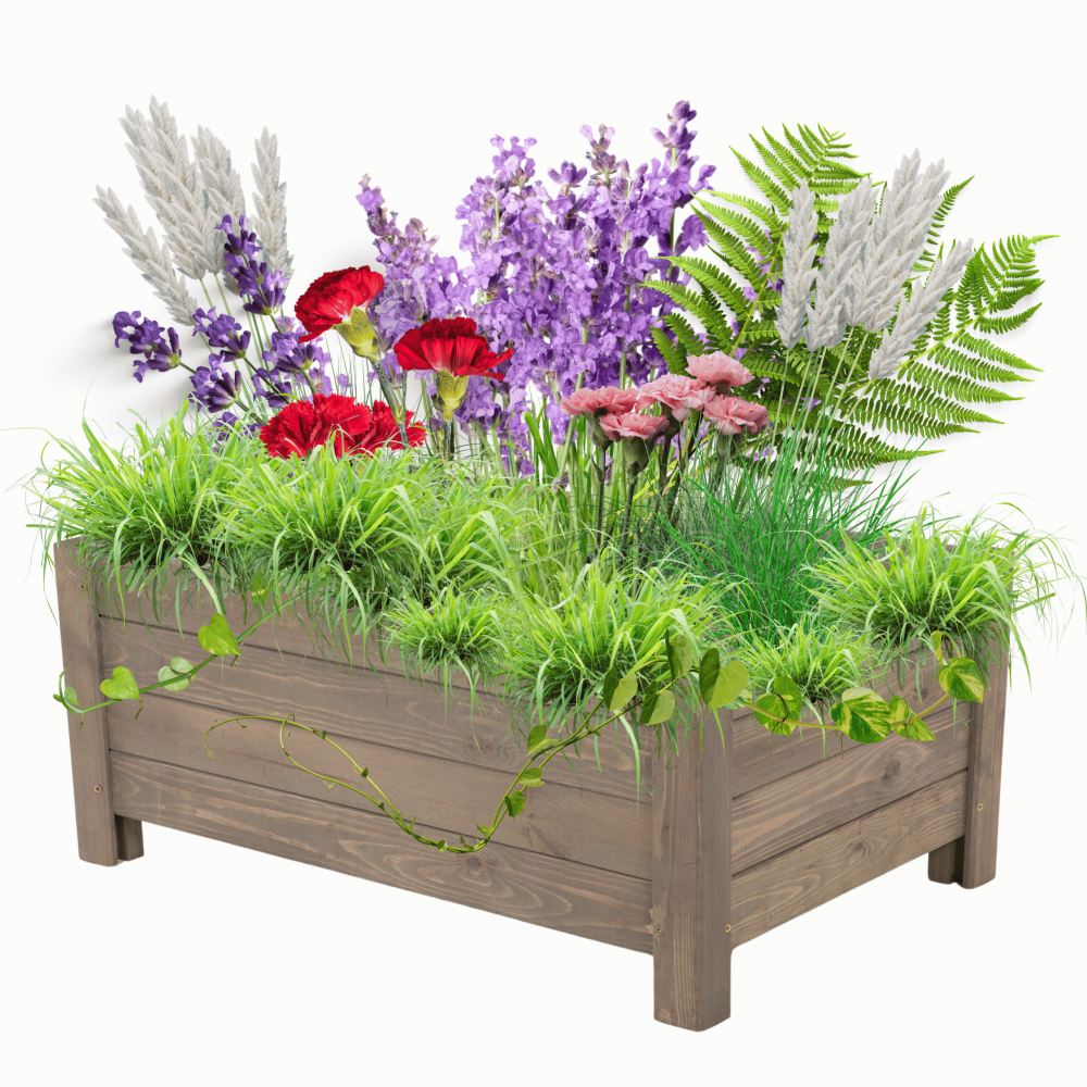 Drewniana donica ogrodowa doniczka skrzynka na kwiaty 31x80x40 na nogach