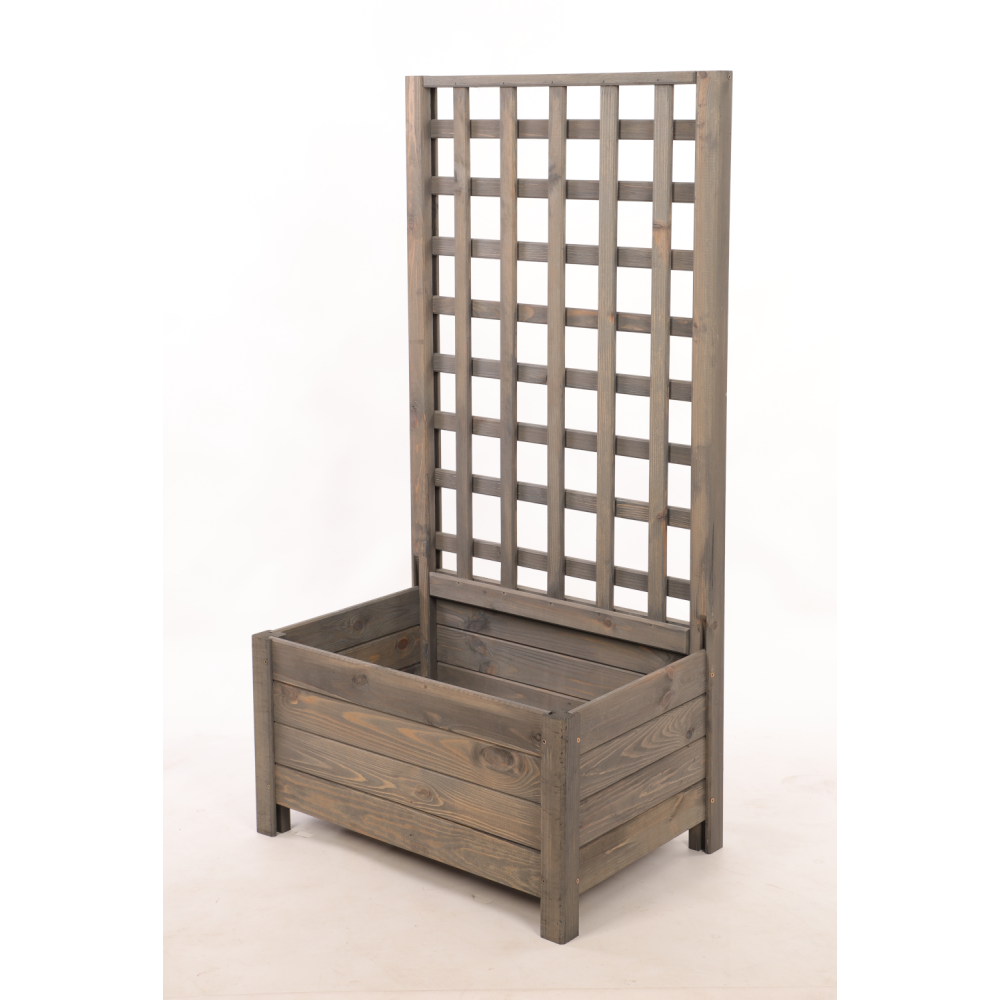 Drewniana pergola ogrodowa doniczka skrzynka na kwiaty 116x60x40 na nogach