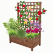 Drewniana pergola ogrodowa doniczka skrzynka na kwiaty 116x80x40 na nogach