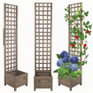 Pergola drewniana wysoka doniczka skrzynka na kwiaty 190x40x40 na nogach