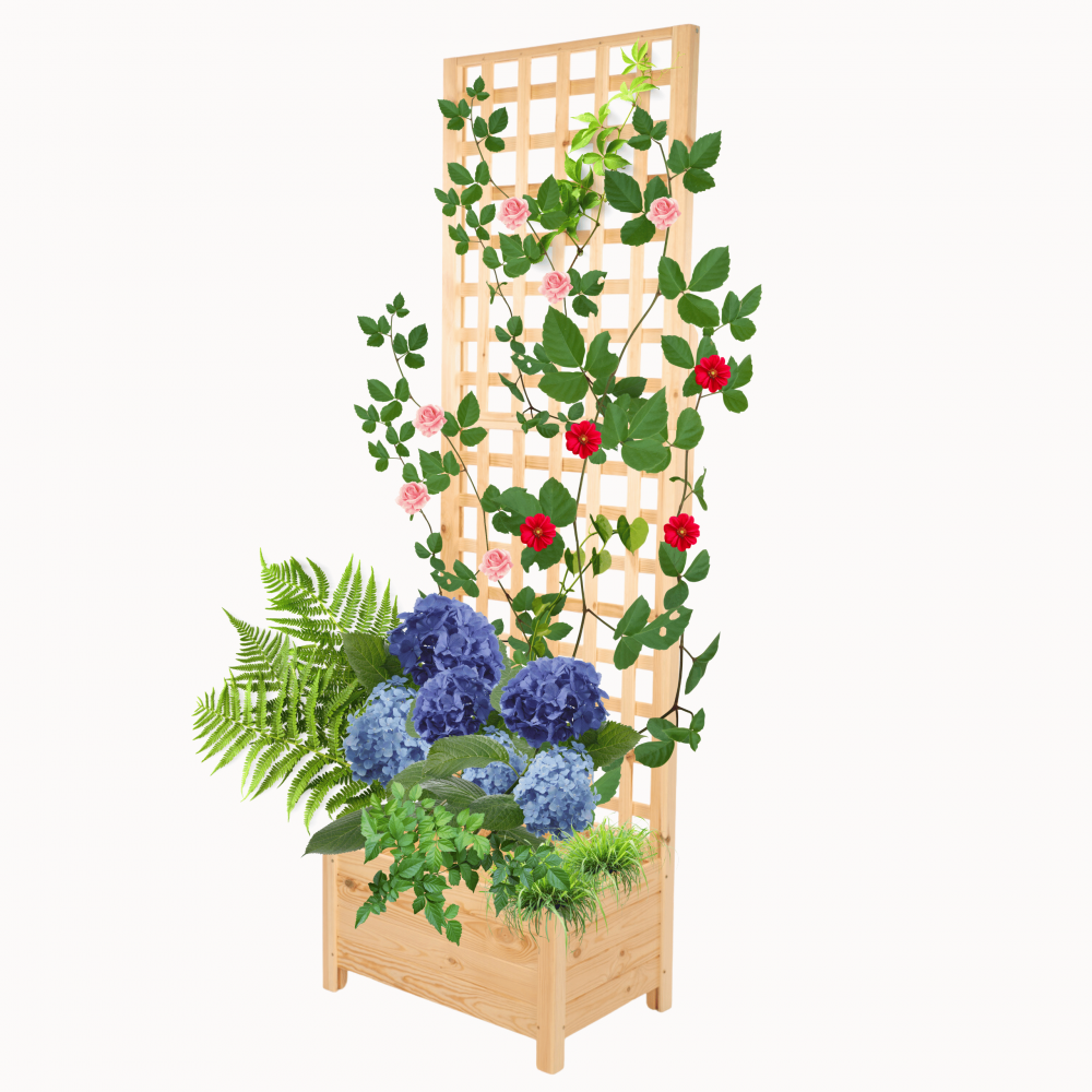 Pergola drewniana wysoka doniczka skrzynka na kwiaty 190x60x40 na nogach