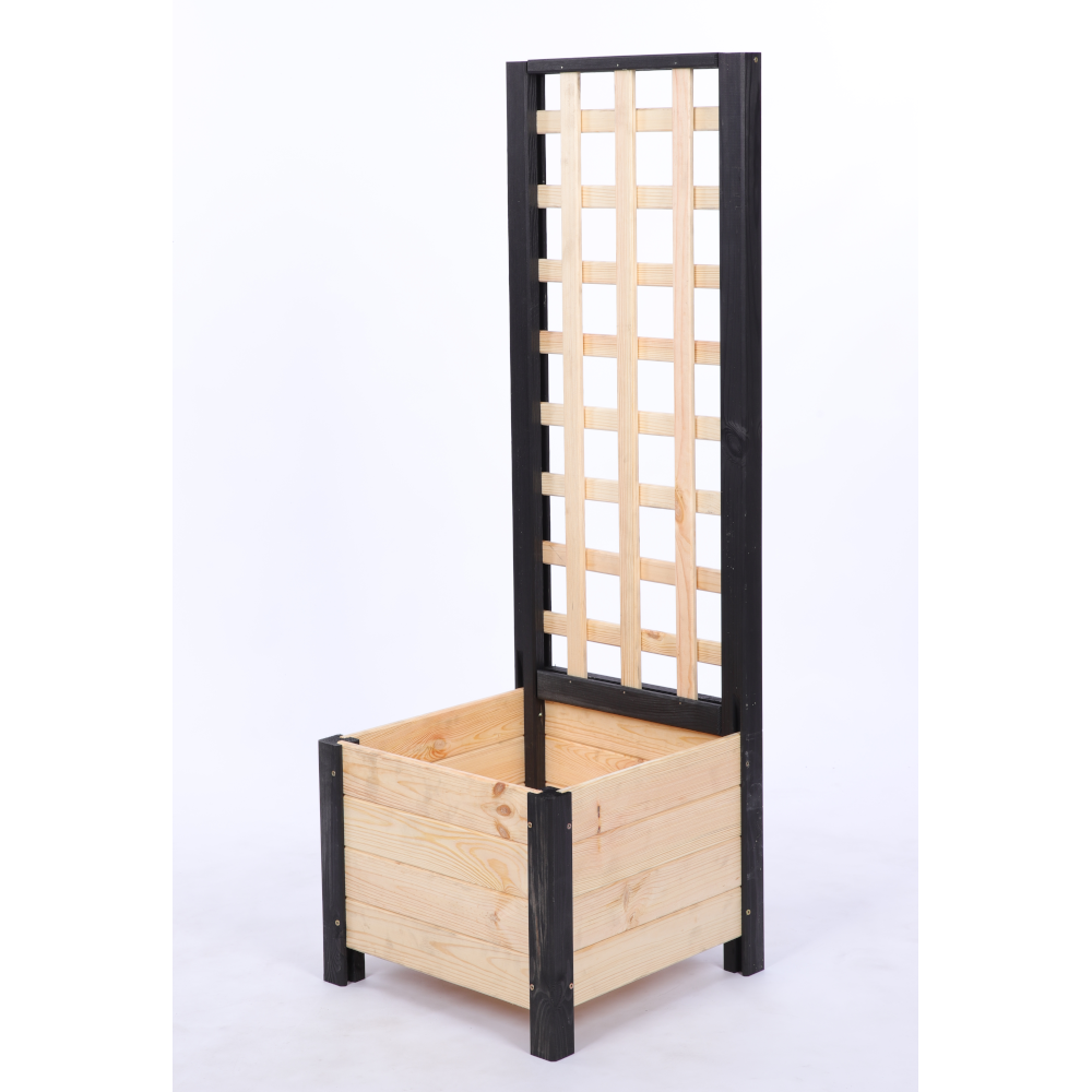 Drewniana pergola ogrodowa doniczka skrzynka na kwiaty 116x40x40 na nogach