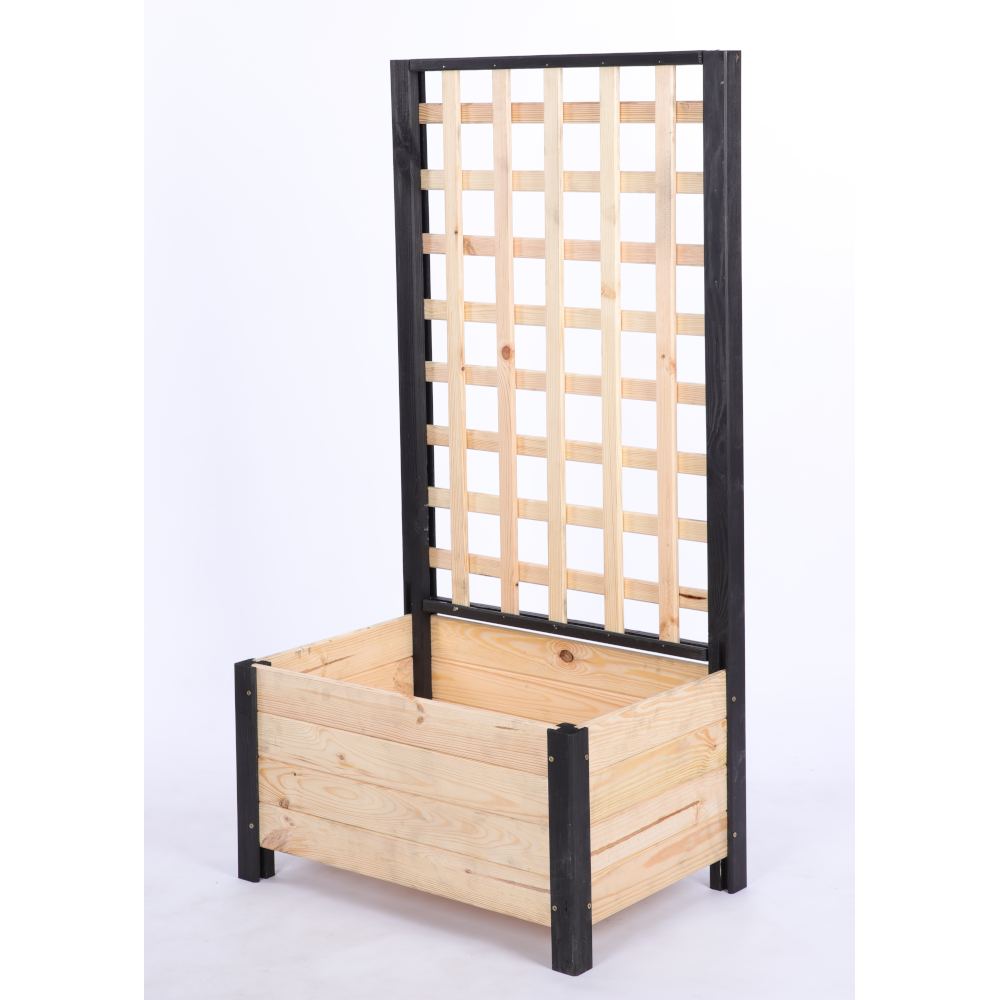 Drewniana pergola ogrodowa doniczka skrzynka na kwiaty 116x60x40 na nogach