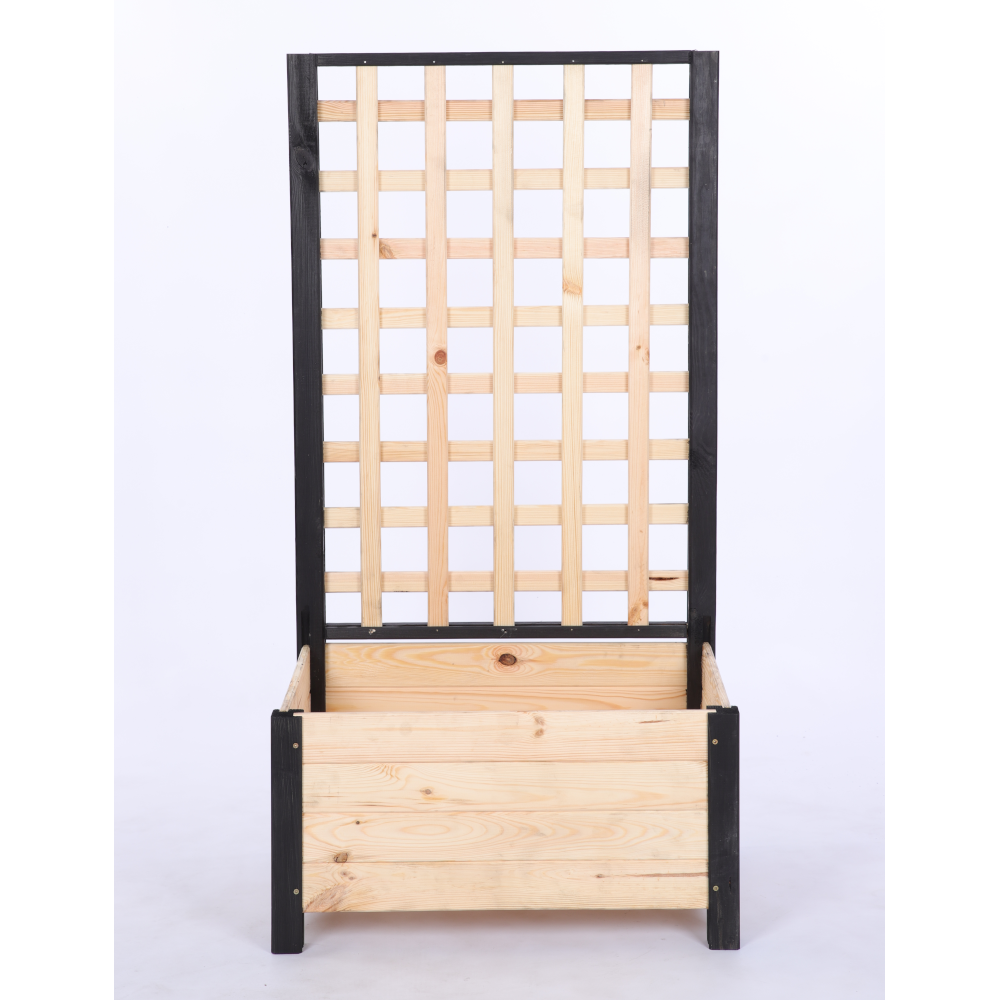 Drewniana pergola ogrodowa doniczka skrzynka na kwiaty 116x60x40 na nogach