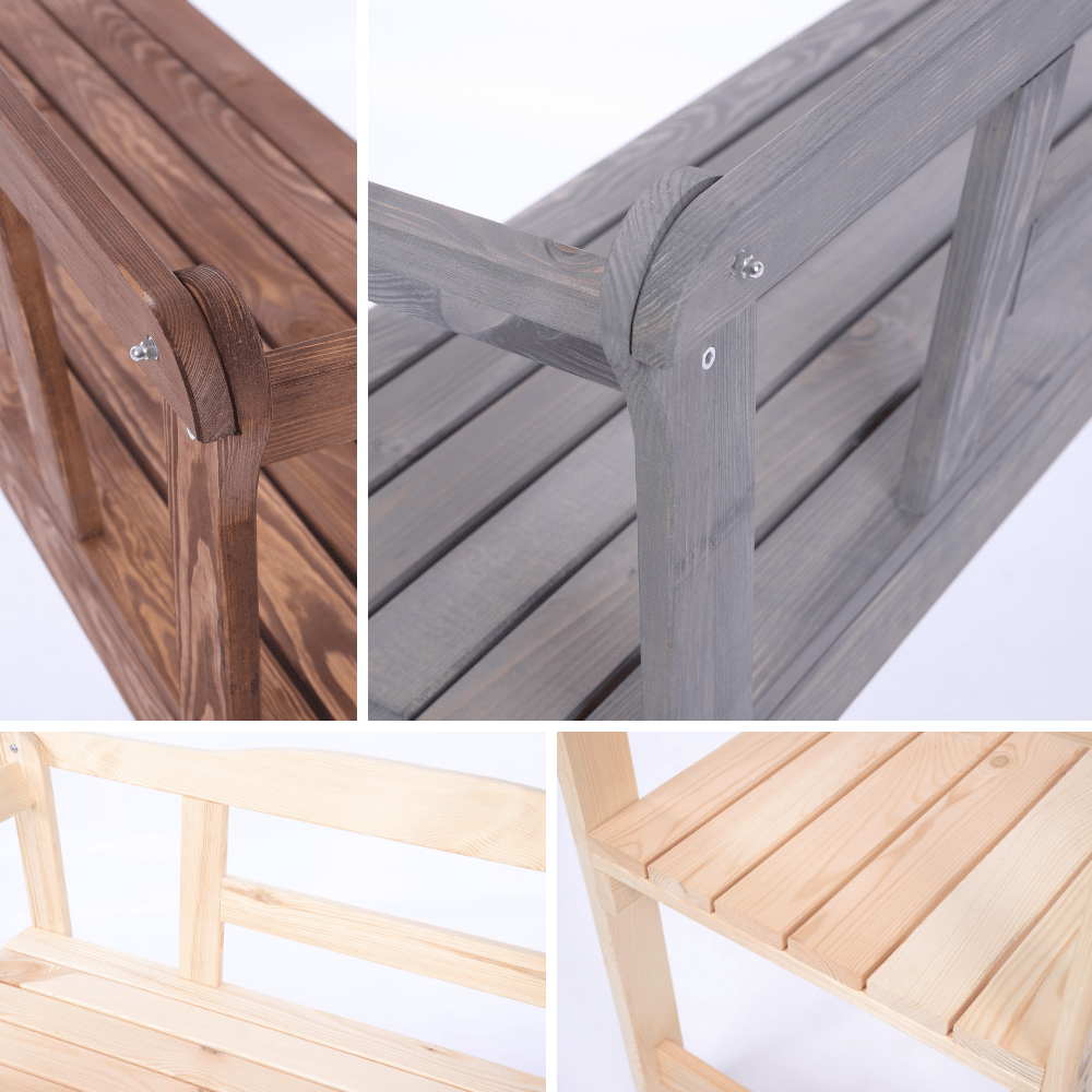 Ławka z oparciem ławka ogrodowa drewniana ławka do przedpokoju IMPREGNOWANA