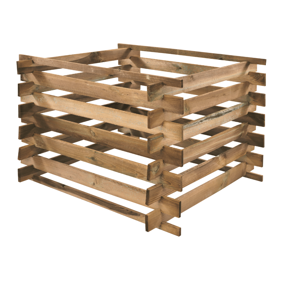 Drewniany kompostownik MODUŁOWY siatka na ptaki kompostownik ogrodowy EKO