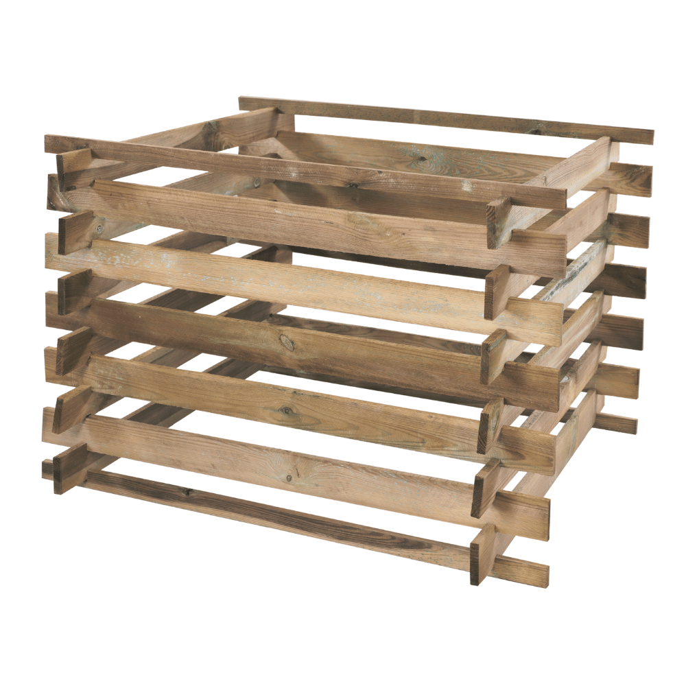 Drewniany kompostownik MODUŁOWY siatka na ptaki kompostownik ogrodowy EKO