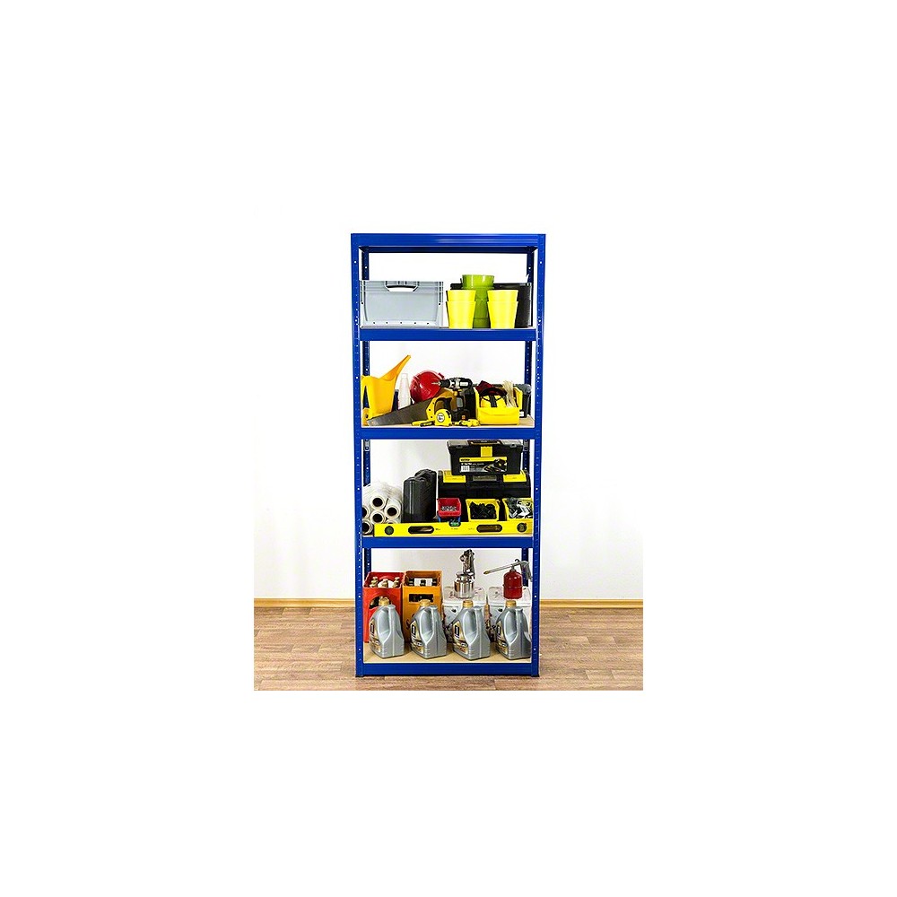 Regał Helios 213x100x60 cm 5 półek/275kg Niebiesko-Pomarańczowy