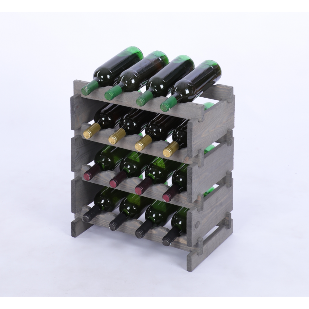 Stojak na wino regał modułowy na butelki 4x4 but WĄSKI ECO BEZ NARZĘDZI