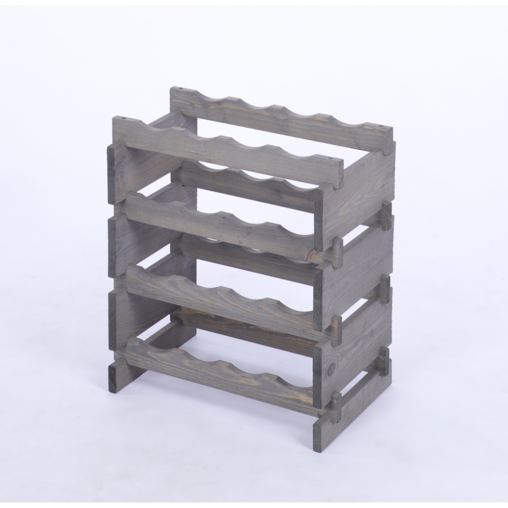 Stojak na wino regał modułowy na butelki 4x4 but WĄSKI ECO BEZ NARZĘDZI