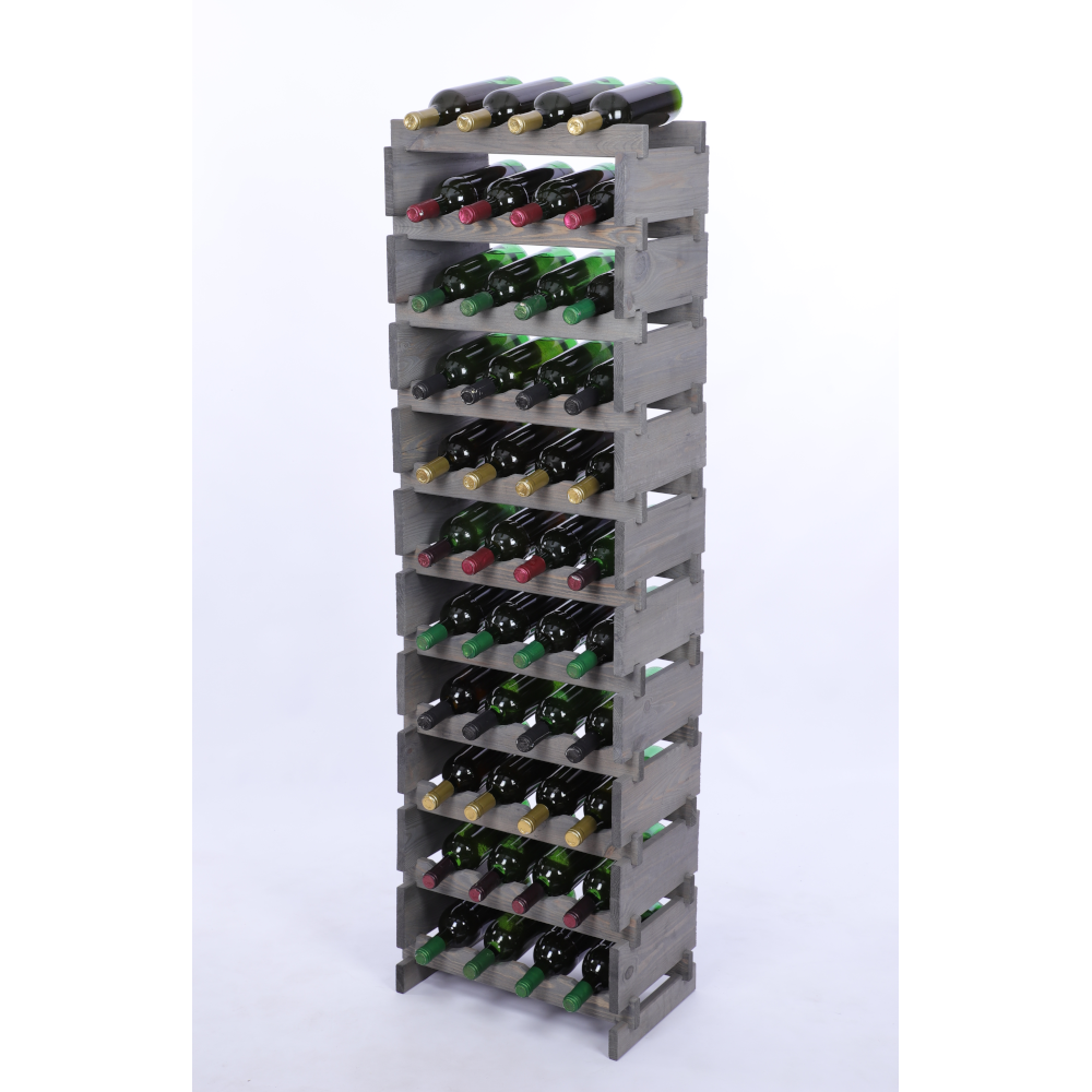 Stojak na wino regał modułowy na butelki 11x4 but DUŻY MONTAŻ BEZ NARZĘDZI