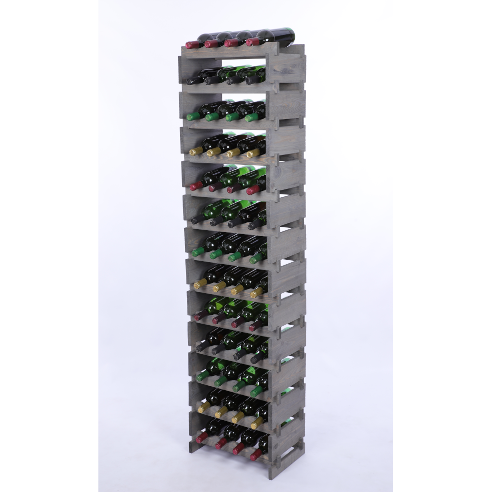 Stojak na wino regał modułowy na butelki 13x4 but WĄSKI ECO BEZ NARZĘDZI