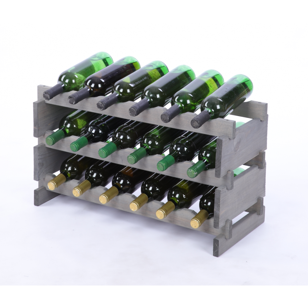 Stojak na butelki regał modułowy na wino 3x6 but POLSKI EKO BEZ NARZĘDZI