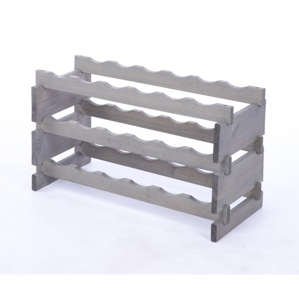 Stojak na butelki regał modułowy na wino 3x6 but POLSKI EKO BEZ NARZĘDZI