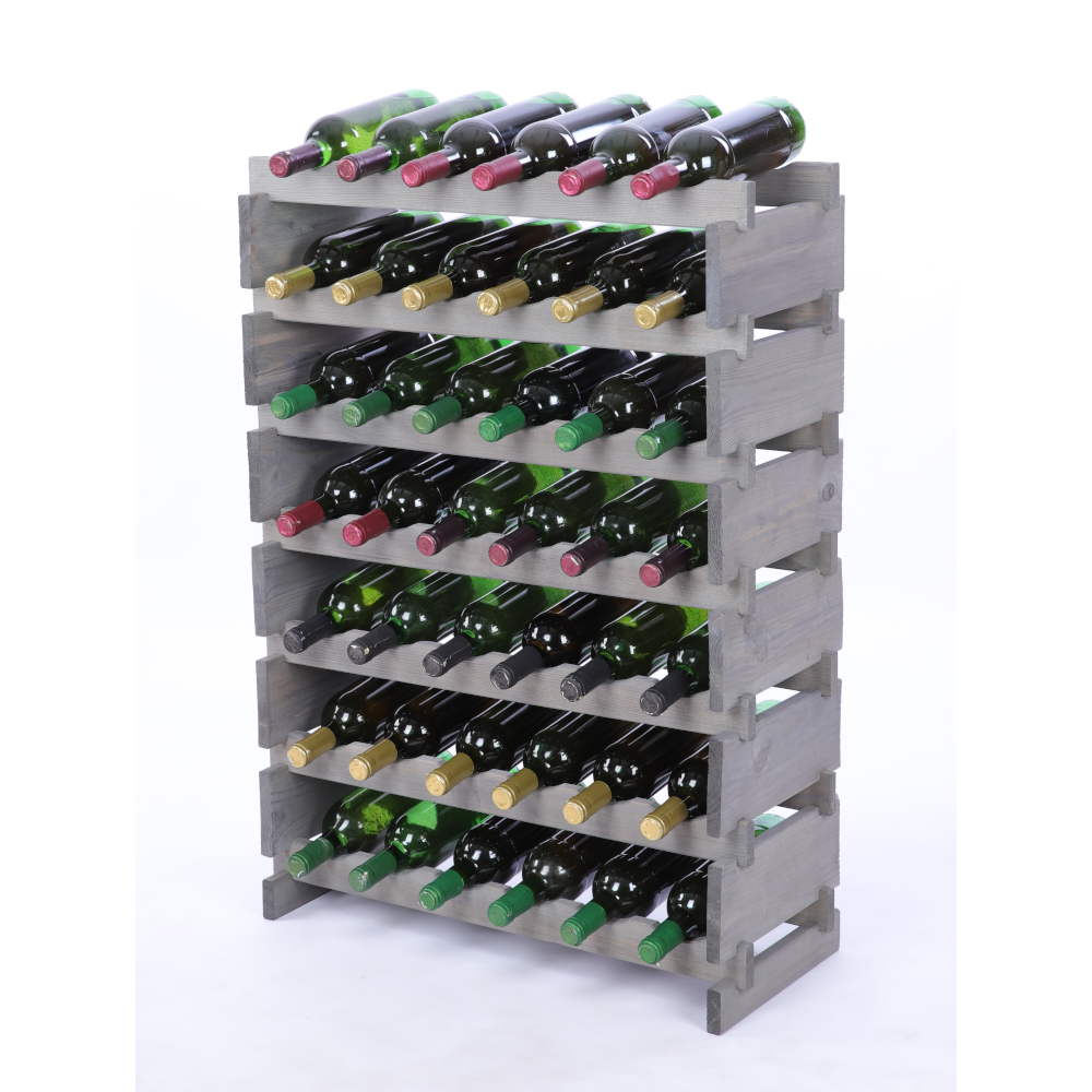 Stojak na butelki regał modułowy na wino 7x6 but BUDUJ JAK KLOCKI ECO