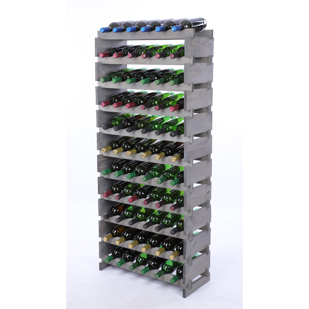 Stojak na butelki regał modułowy na wino 11x6 but DUŻY MONTAŻ BEZ NARZĘDZI