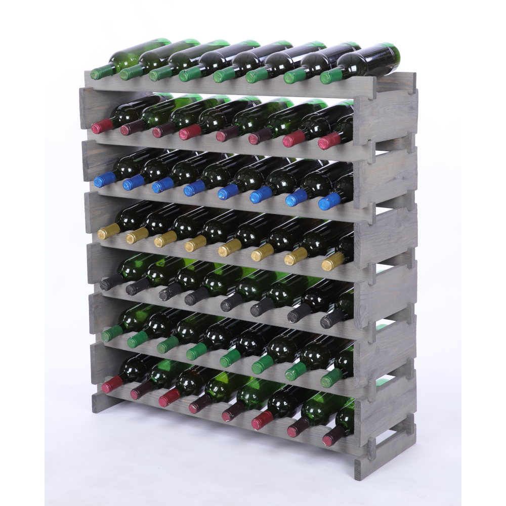 Stojak na wino regał modułowy na butelki 7x8 but BUDUJ JAK KLOCKI EKO